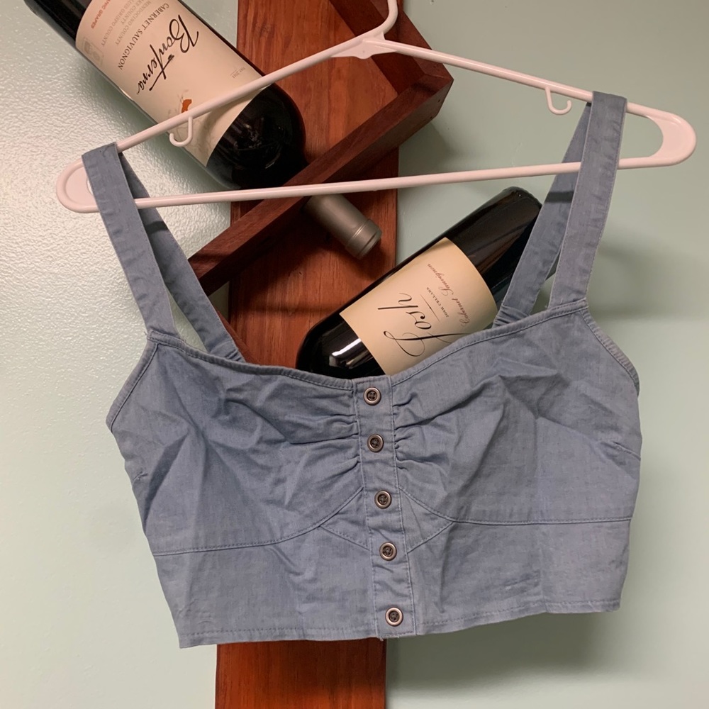 Blue crop top